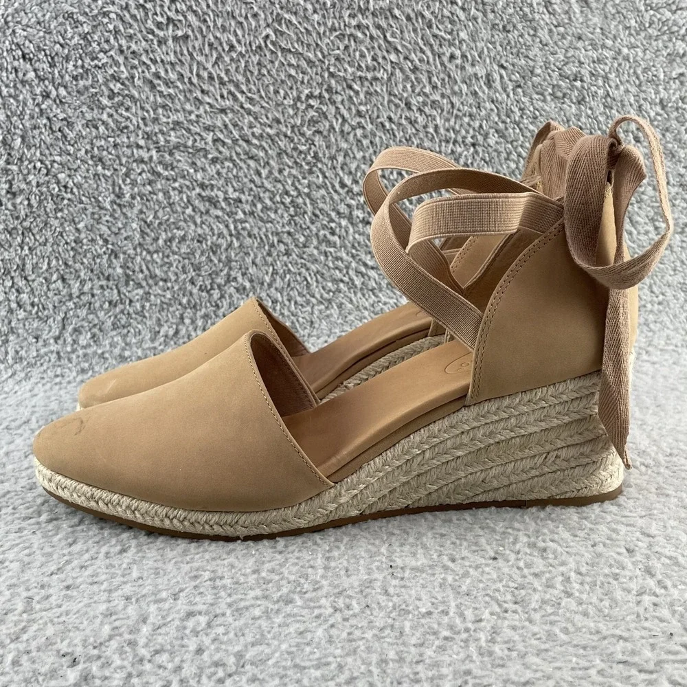 Corso Como Wedge Espadrille Sandal Heel Women 9.5 M Lace Up Classic Beach Summer